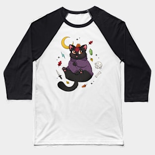 Witchy Kitty Baseball T-Shirt